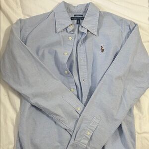 Ralph Lauren Women's Sky Blue Button Down Shirt